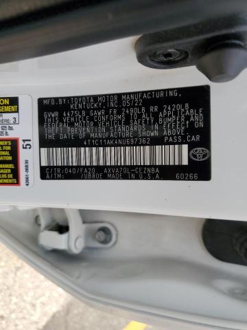 2022 TOYOTA CAMRY LE - 4T1C11AK4NU697362