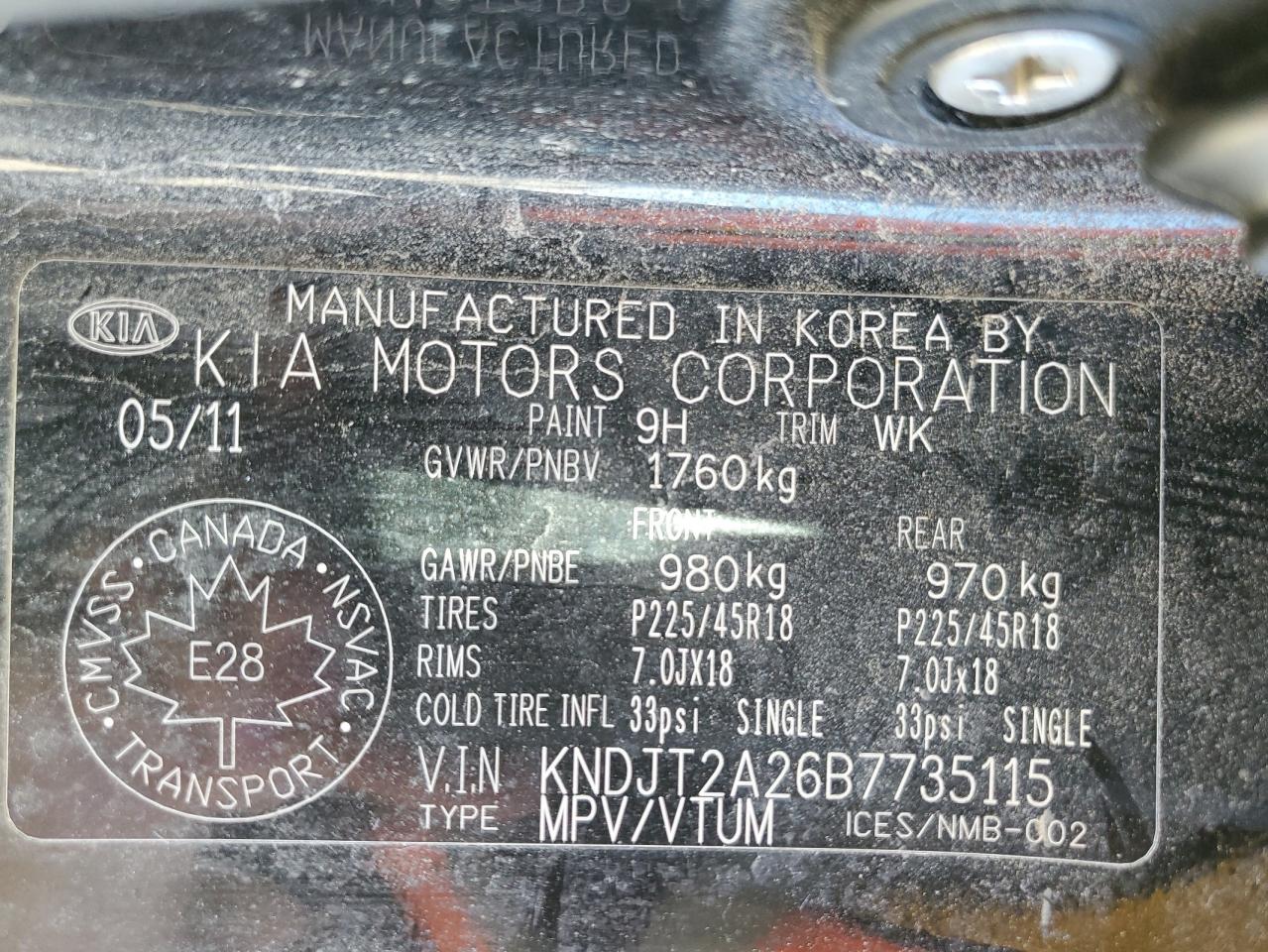 KNDJT2A26B7735115 2011 Kia Soul +