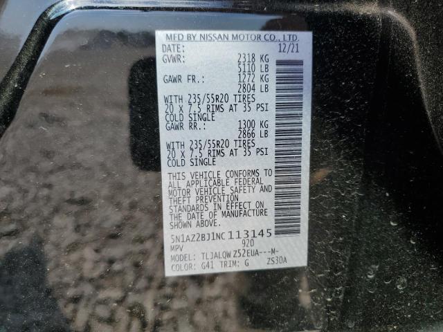 2022 NISSAN MURANO SV - 5N1AZ2BJ1NC113145