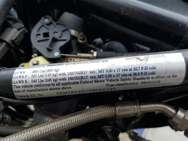 2005 DUCATI MONSTER S2 ZDM1RAAN15B066745