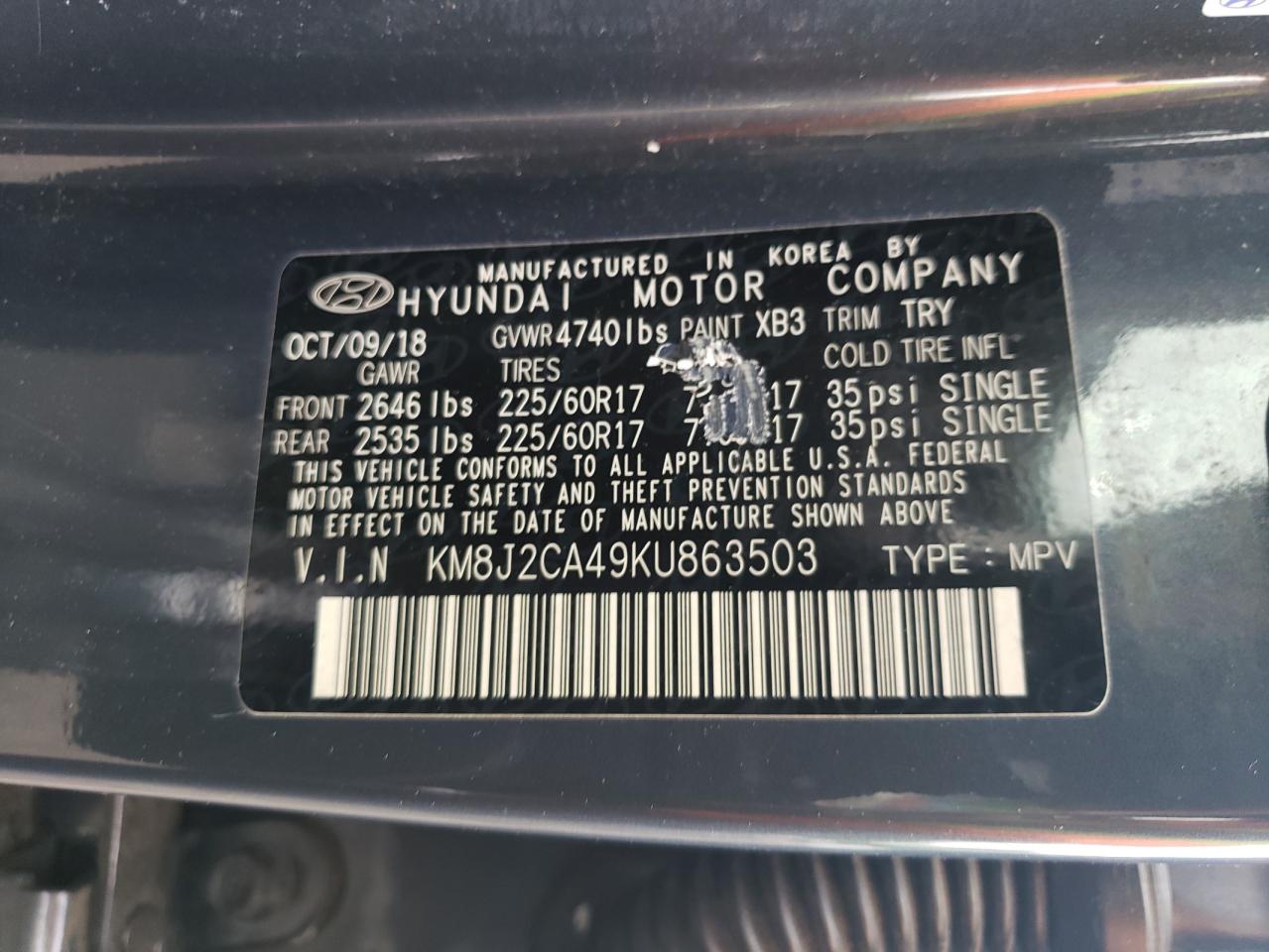 KM8J2CA49KU863503 2019 Hyundai Tucson Se