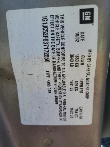 2003 Chevrolet Cavalier VIN: 1G1JC52F637172550 Lot: 57906594