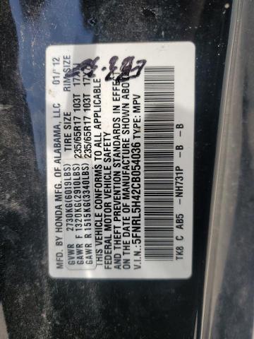2012 Honda Odyssey Ex VIN: 5FNRL5H42CB054036 Lot: 59541014