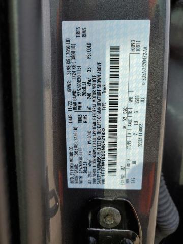 2022 Ford F150 Supercrew VIN: 1FTFW1E50NKF21833 Lot: 58529474