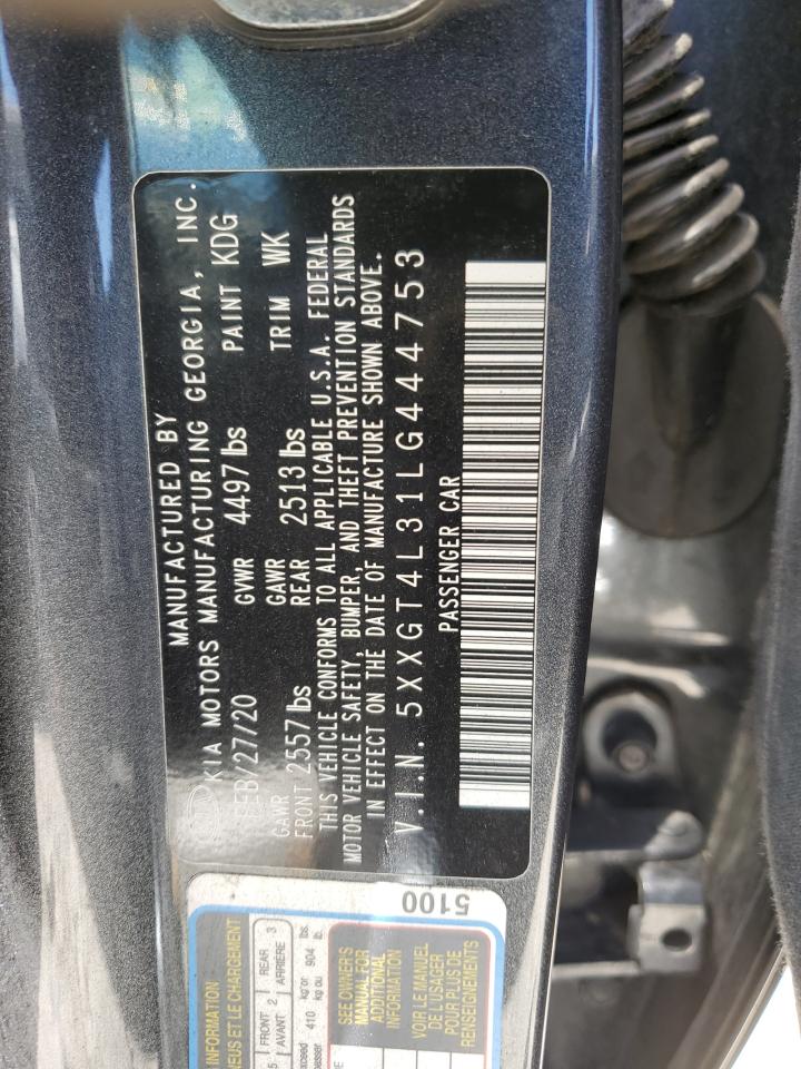 5XXGT4L31LG444753 2020 Kia Optima Lx