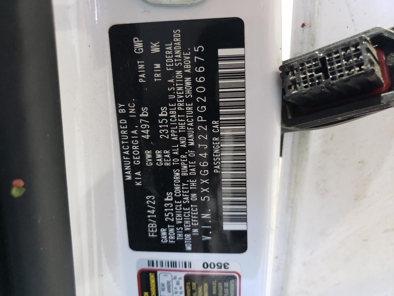 5XXG64J22PG206675 2023 Kia K5 Gt Line