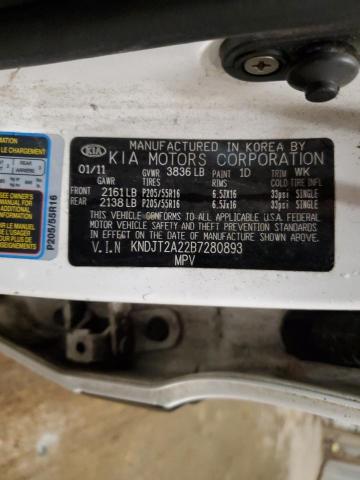 2011 Kia Soul + VIN: KNDJT2A22B7280893 Lot: 57641414