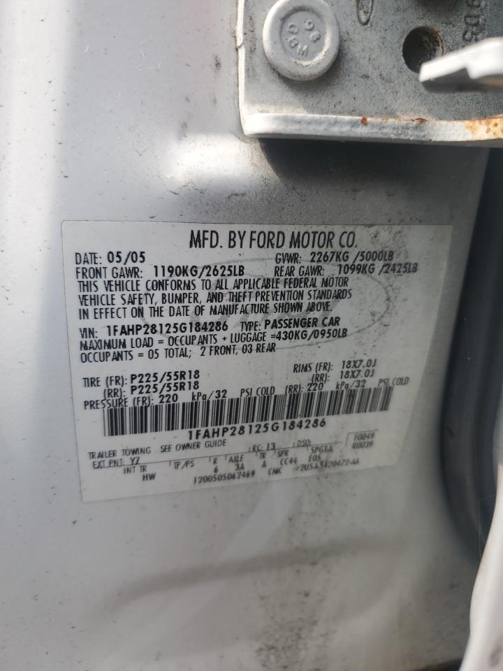 1FAHP28125G184286 2005 Ford Five Hundred Limited
