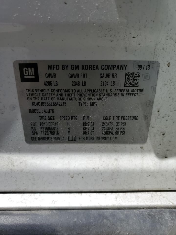 KL4CJBSB8EB542215 2014 Buick Encore Convenience