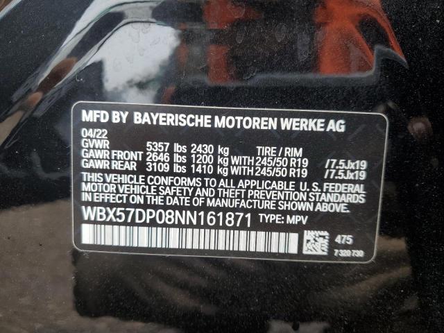 VIN WBX57DP08NN161871 2022 BMW X3, Xdrive30I no.12