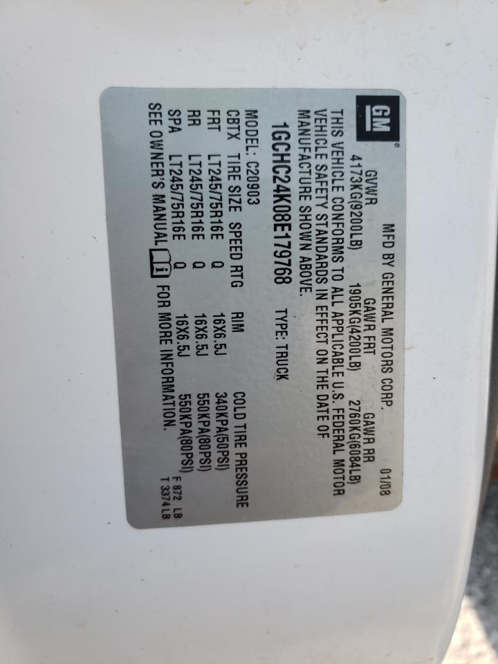 1GCHC24K08E179768 2008 Chevrolet Silverado C2500 Heavy Duty