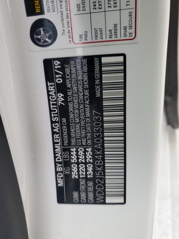 WDD2J5KB4KA033037 2019 Mercedes-Benz Cls 450 4Matic