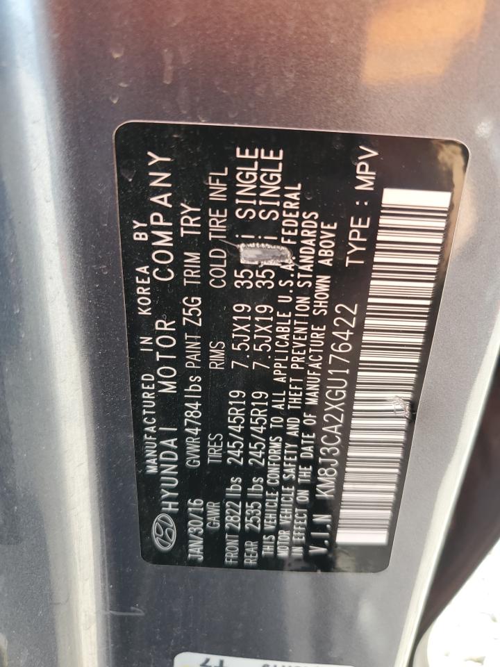 KM8J3CA2XGU176422 2016 Hyundai Tucson Limited