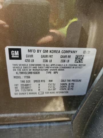 2021 Chevrolet Trailblazer Activ VIN: KL79MVSL5MB165839 Lot: 56918204