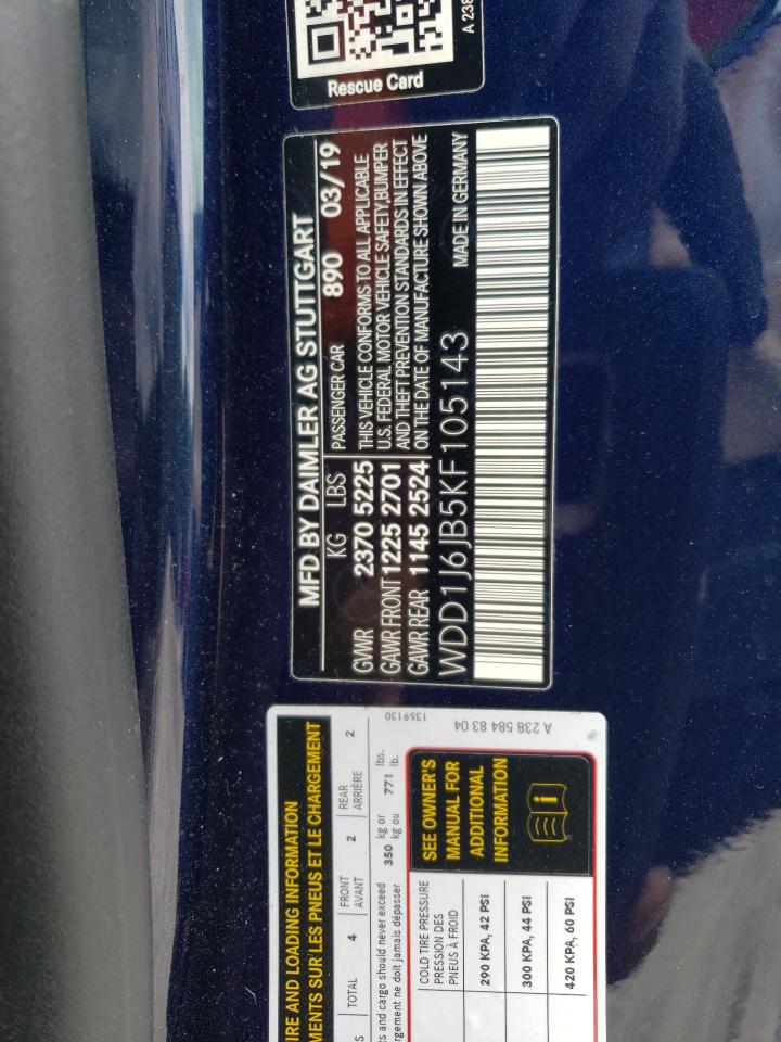 WDD1J6JB5KF105143 2019 Mercedes-Benz E 450 4Matic