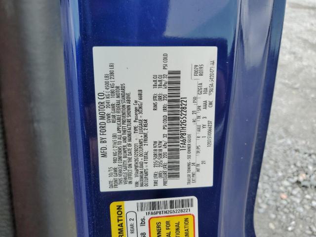 2016 Ford Mustang VIN: 1FA6P8TH2G5228221 Lot: 57749114