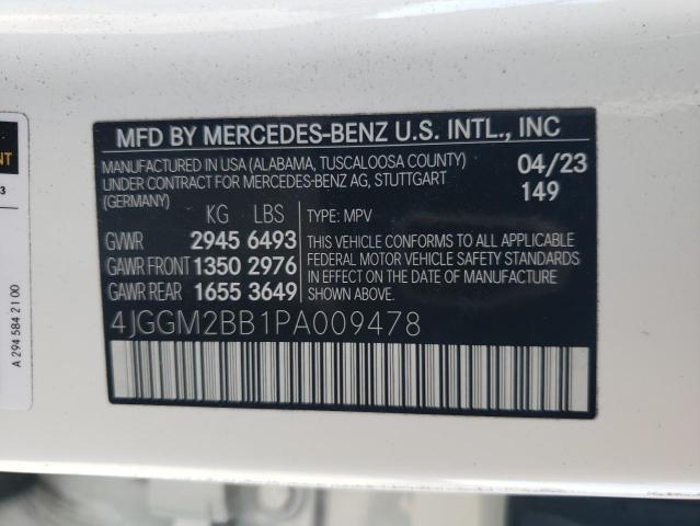 2023 MERCEDES-BENZ EQE SUV 35 4JGGM2BB1PA009478