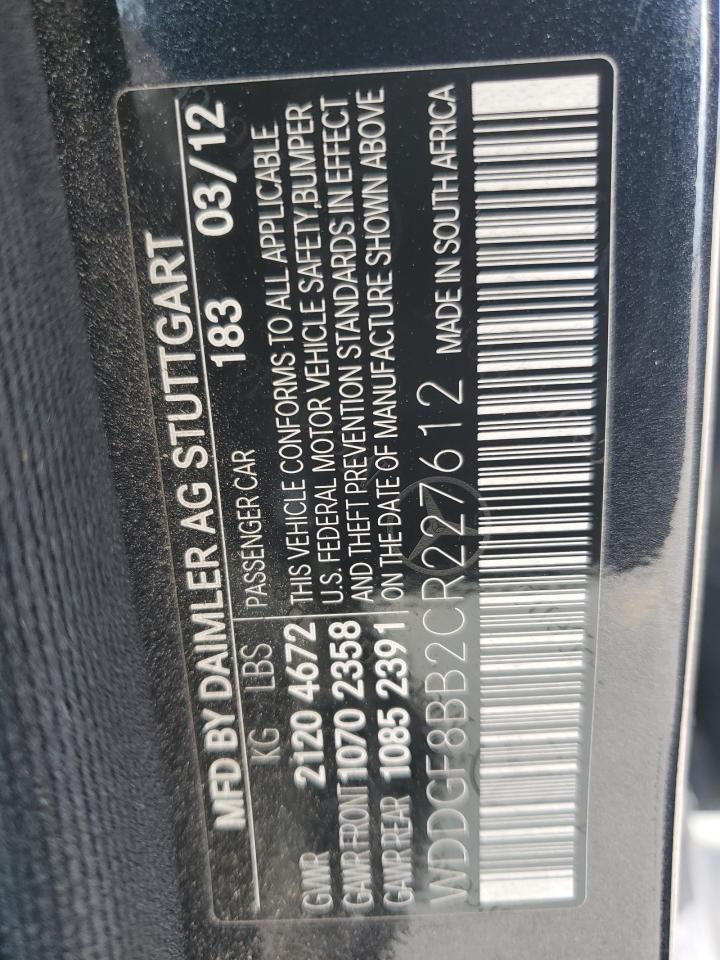 WDDGF8BB2CR227612 2012 Mercedes-Benz C 300 4Matic