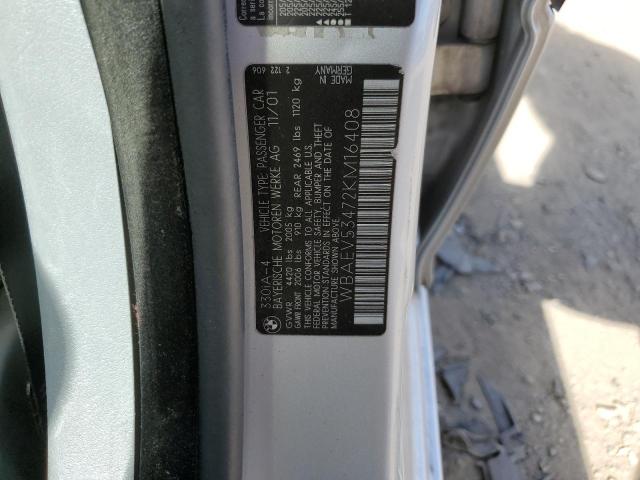 2002 BMW 330 I VIN: WBAEV53472KM16408 Lot: 58748074