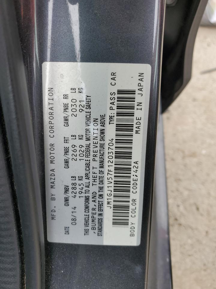 JM1GJ1V57F1203704 2015 Mazda 6 Touring