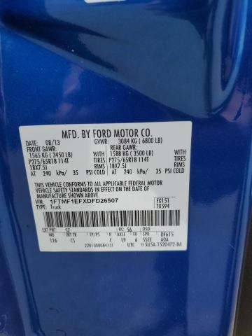 2013 Ford F150 VIN: 1FTMF1EFXDFD26507 Lot: 59674334