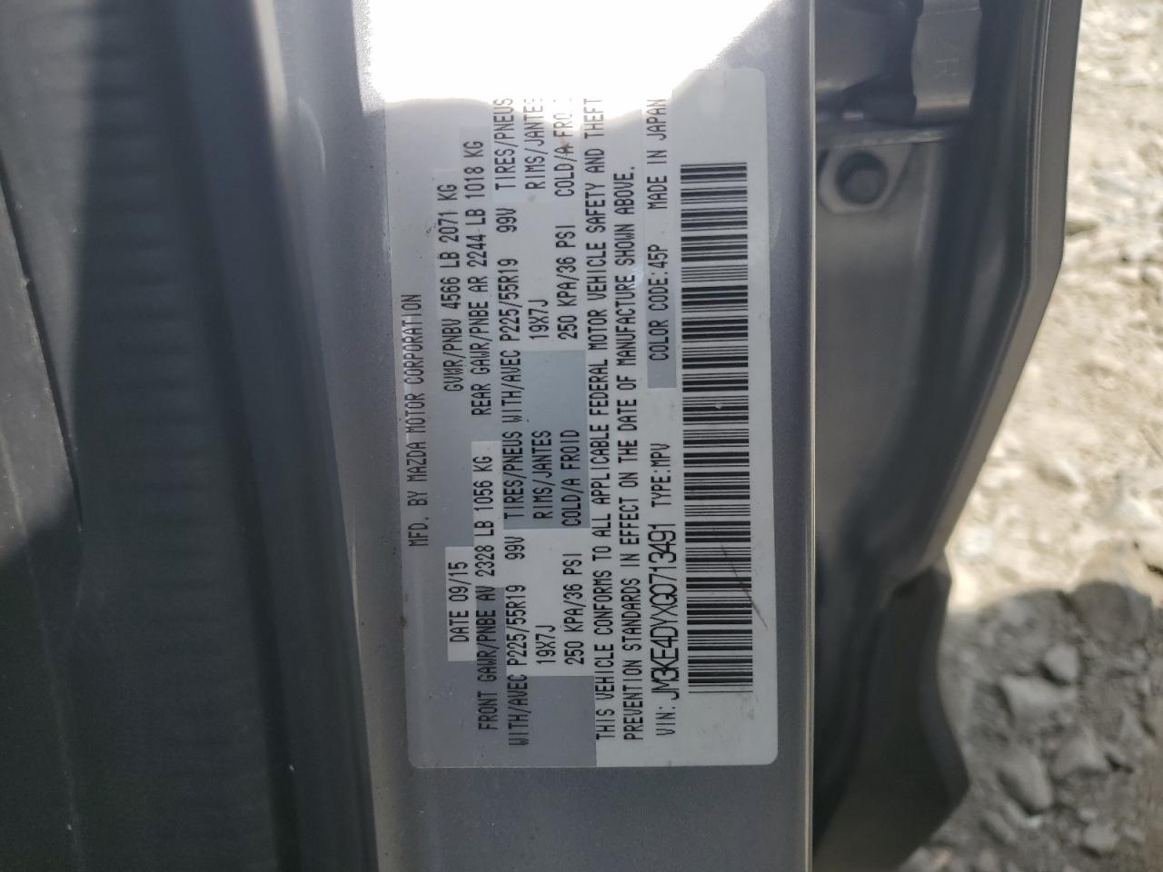 JM3KE4DYXG0713491 2016 Mazda Cx-5 Gt