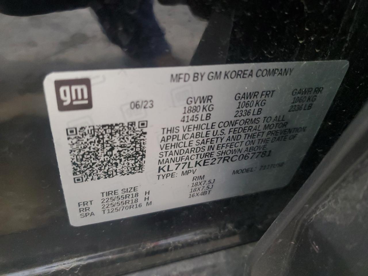 KL77LKE27RC067781 2024 Chevrolet Trax Activ