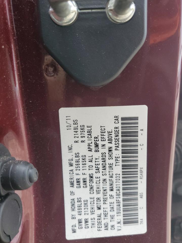 19UUA8F58CA017032 2012 Acura Tl