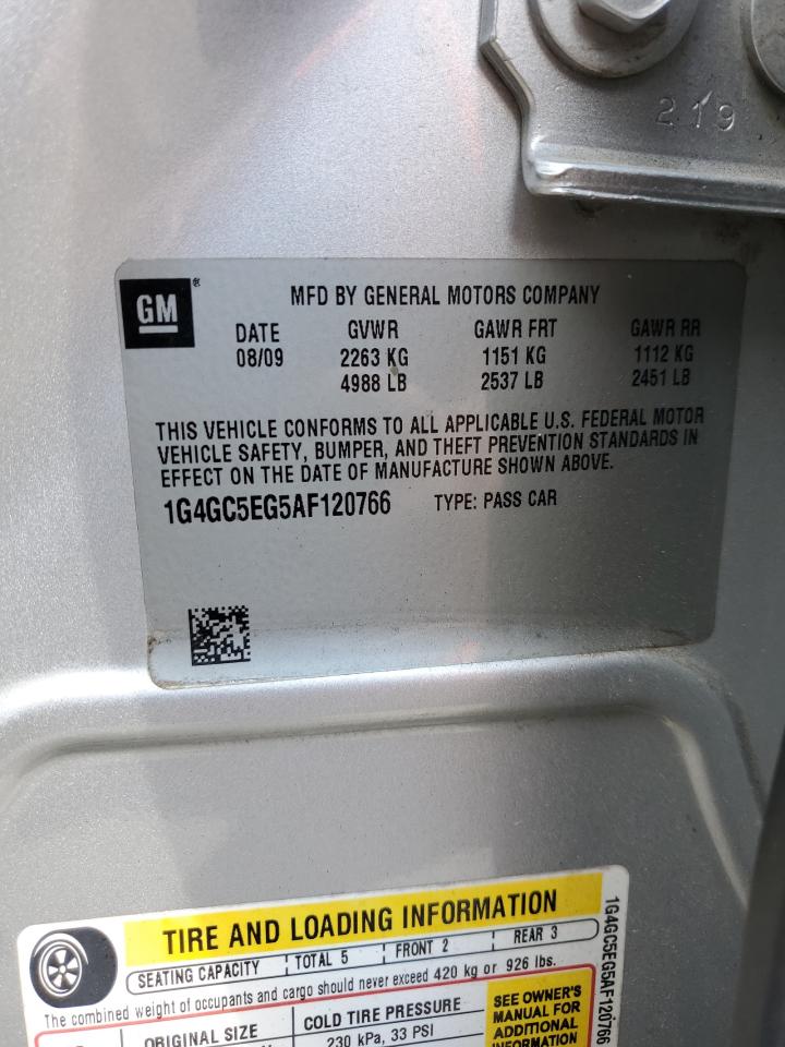 1G4GC5EG5AF120766 2010 Buick Lacrosse Cxl