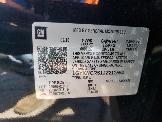 2018 Cadillac Xt5 Luxury VIN: 1GYKNCRS1JZ211554 Lot: 58645054