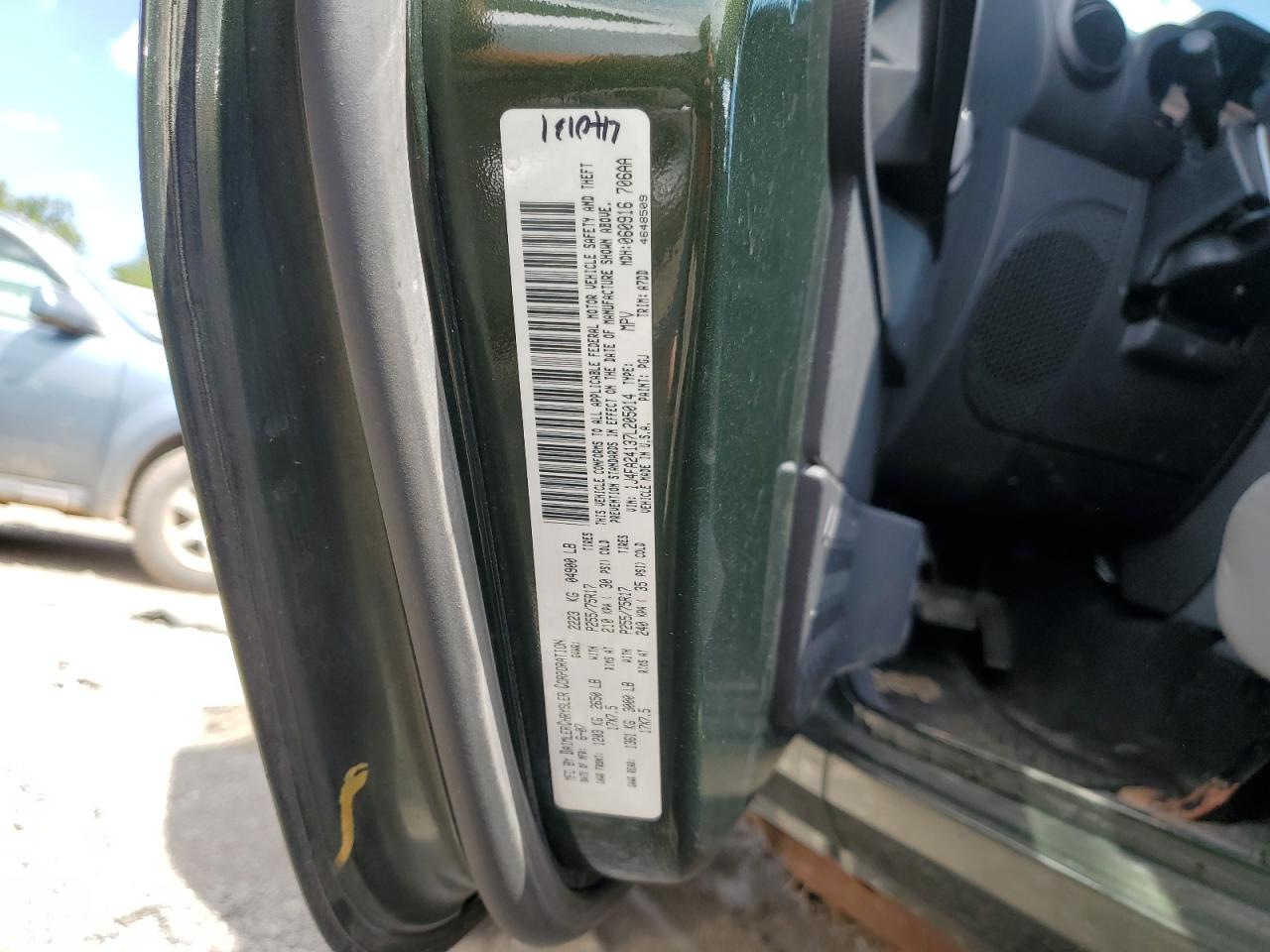 1J4FA24137L205014 2007 Jeep Wrangler X