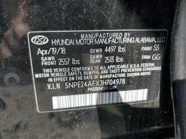 2018 Hyundai Sonata Se VIN: 5NPE24AFXJH704978 Lot: 57845244