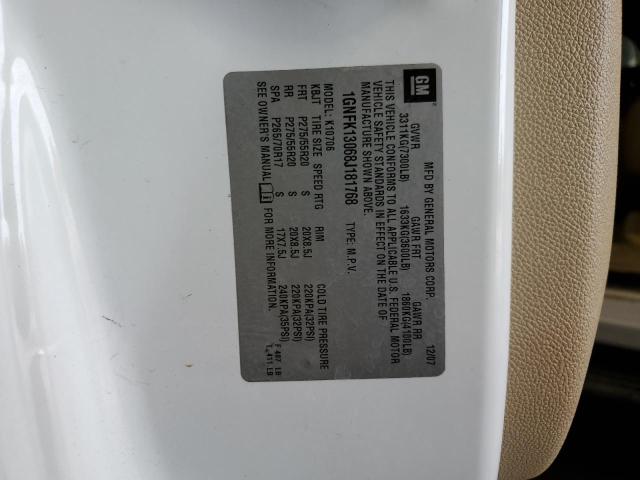 2008 Chevrolet Tahoe K1500 VIN: 1GNFK13068J181768 Lot: 57638494