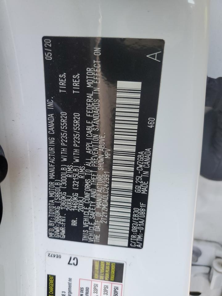 2T2YZMDA0LC242991 2020 Lexus Rx 350 F-Sport