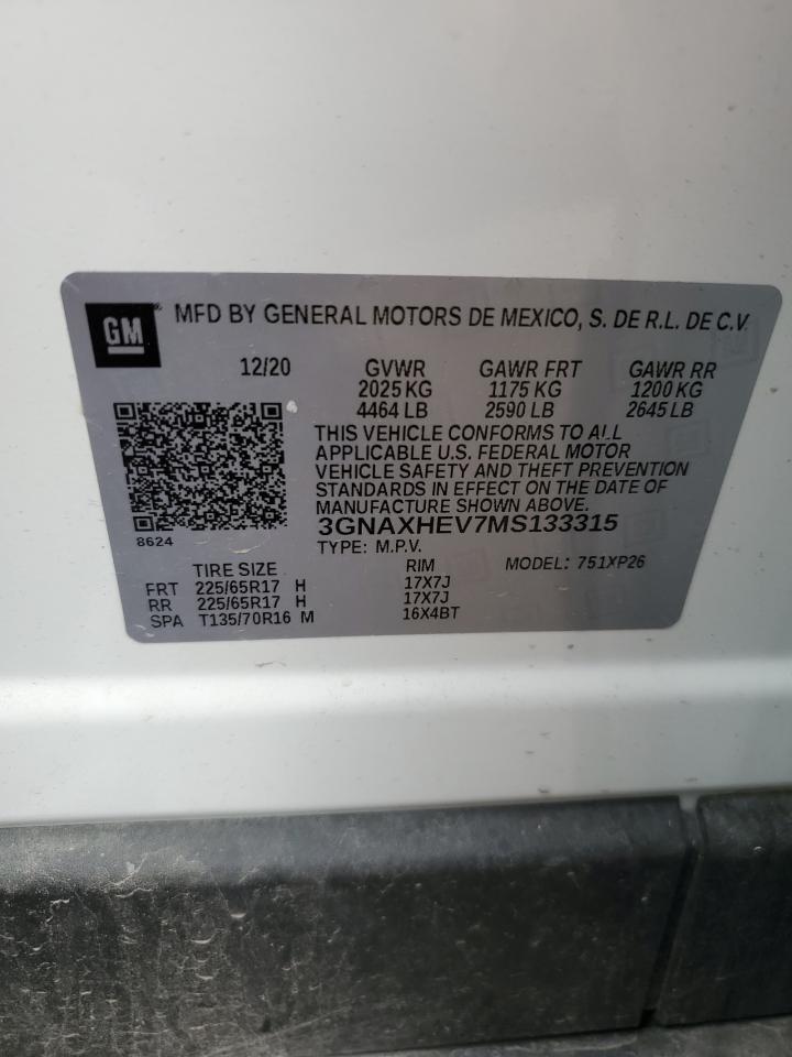 3GNAXHEV7MS133315 2021 Chevrolet Equinox Ls