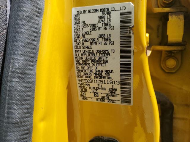 2001 Nissan Xterra Xe VIN: 5N1ED28T11C511913 Lot: 58304384