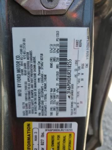 2018 FORD FUSION SE - 3FA6P0HD8JR218255