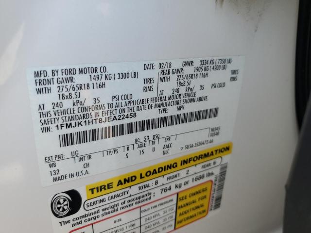 2018 Ford Expedition Max Xlt VIN: 1FMJK1HT8JEA22458 Lot: 60064064