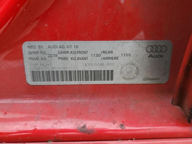 2011 Audi A4 Premium Plus VIN: WAUFFCFL3BN010617 Lot: 60290064