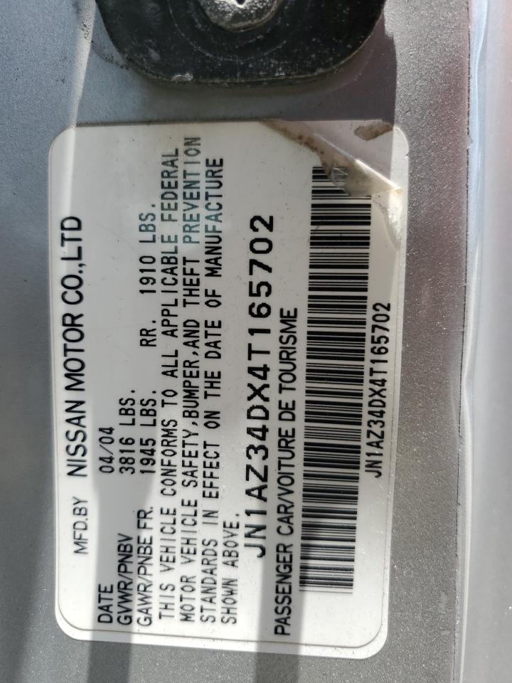 JN1AZ34DX4T165702 2004 Nissan 350Z Coupe
