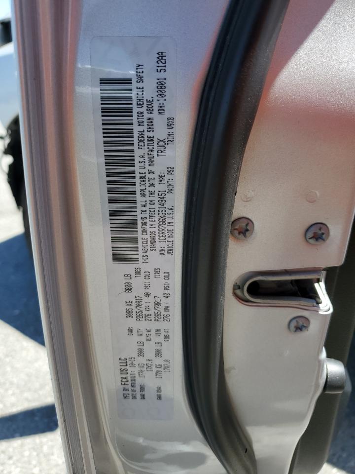 1C6RR7GGXGS149451 2016 Ram 1500 Slt