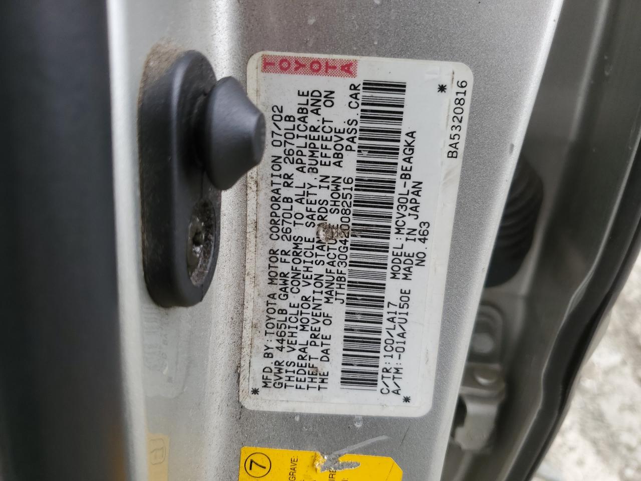 JTHBF30G420082516 2002 Lexus Es 300