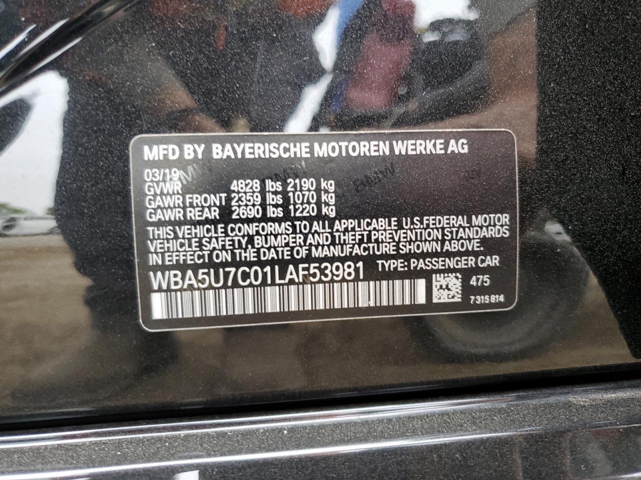 WBA5U7C01LAF53981 2020 BMW M340I