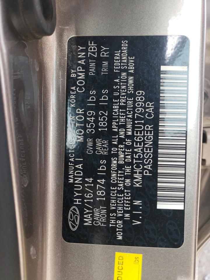 KMHCT5AE6EU179989 2014 Hyundai Accent Gls