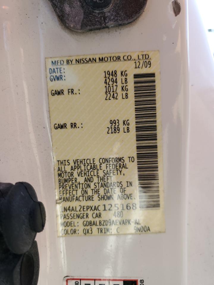 1N4AL2EPXAC125168 2010 Nissan Altima S