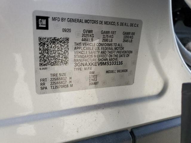 3GNAXKEV9MS103116 2021 CHEVROLET EQUINOX - Image 13