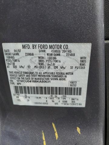 2008 Ford Escape Limited VIN: 1FMCU04188KA50631 Lot: 58533114