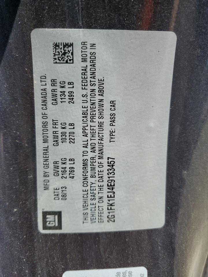 2G1FK1EJ4E9133457 2014 Chevrolet Camaro 2Ss