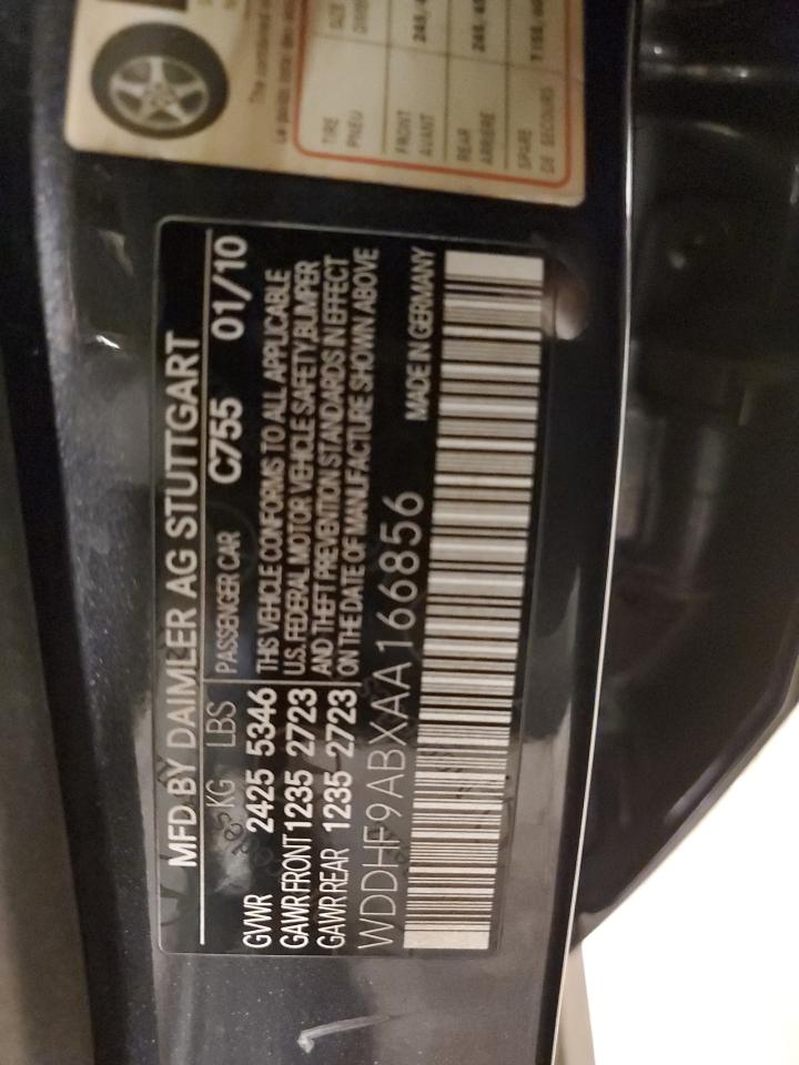 WDDHF9ABXAA166856 2010 Mercedes-Benz E 550 4Matic