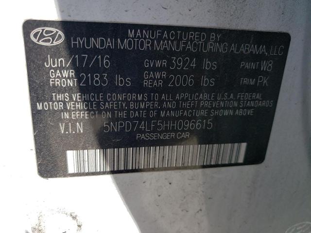2017 HYUNDAI ELANTRA SE - 5NPD74LF5HH096615